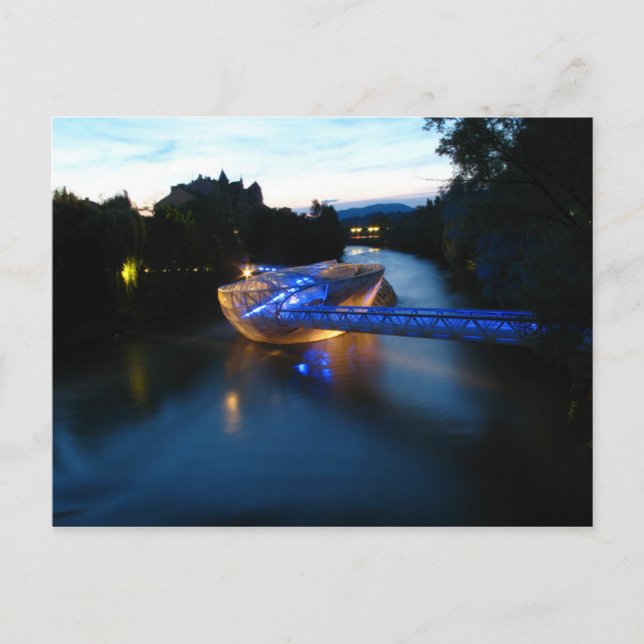 Cartão Postal Áustria - Graz - Murinsel (Frente)
