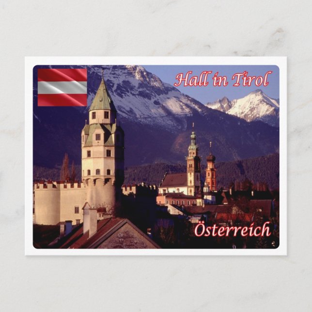Cartão Postal Áustria - Hall do Tirol - (Frente)