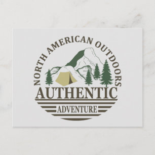 Cartão Postal autêntica aventura ao ar livre norte-americana