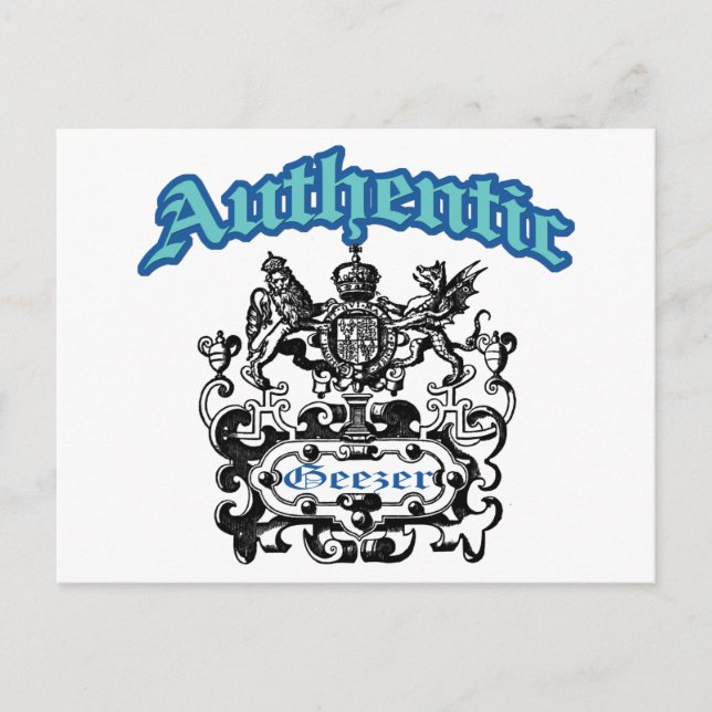 Cartão Postal Autêntico Geezer (Frente)