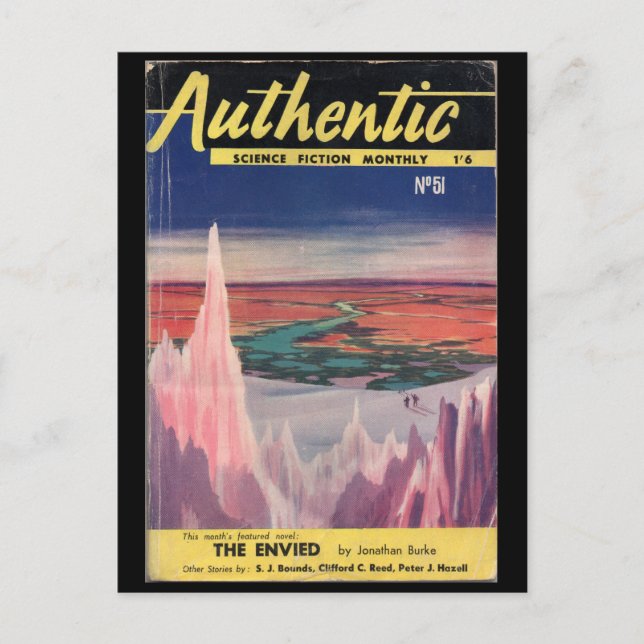 Cartão Postal Authentic Science Fiction Mensal _Novembro De 1954 (Frente)