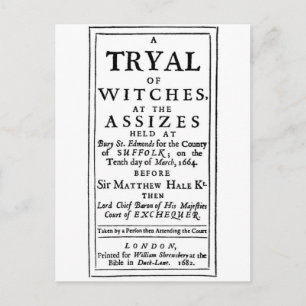 Cartão Postal Authenticated Witch Trials Poster