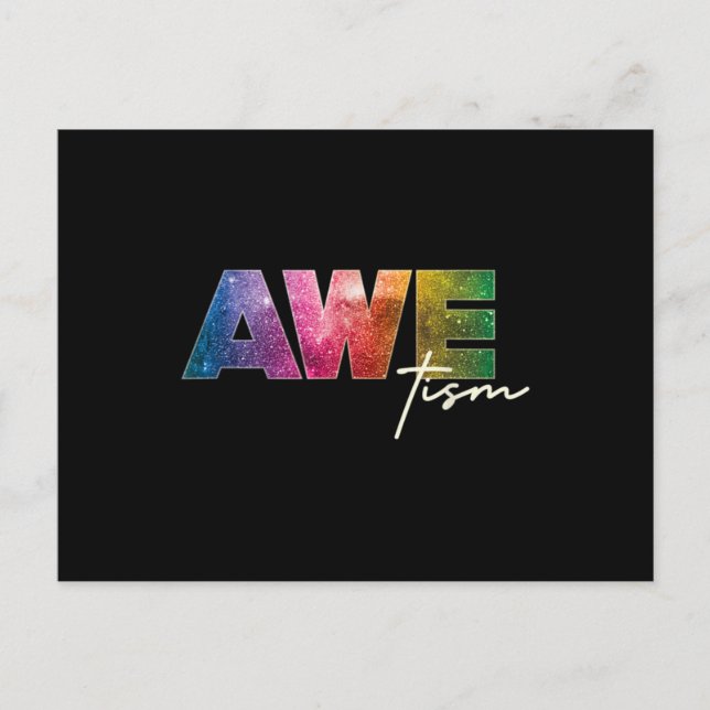 Cartão Postal Autism Awareness Autism Spectrum Neurodiverse Spac (Frente)