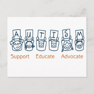 Cartão Postal Autismo: Apoiar o Educate Advocate
