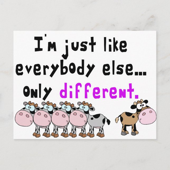 Cartão Postal Autismo diferente (Frente)