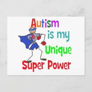 Cartão Postal Autismo é meu super poder único