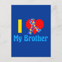 Autismo Irmã Adoro Minha Consciência Azul Irmão