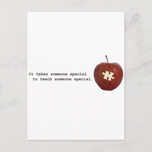 Cartão Postal Autismo Professor (Frente)
