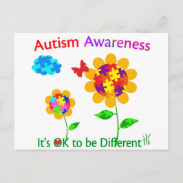 Cartão Postal Autismo Sensibilização Girassol