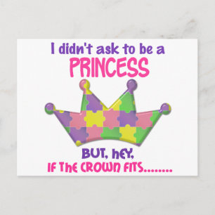 Cartão Postal Autista Princesa 2 AUTISMO
