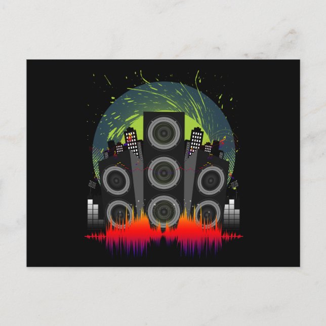 Cartão Postal Auto-falante Blast (Frente)