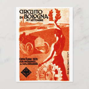 Cartão Postal Auto Racing Italiano 1908