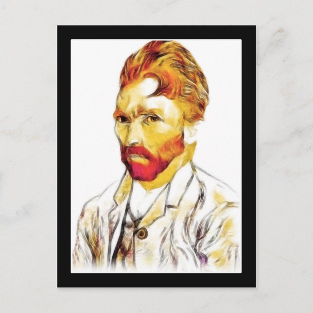 Cartão Postal Auto-retrato de Van Gogh com Novo Penteado (Frente)