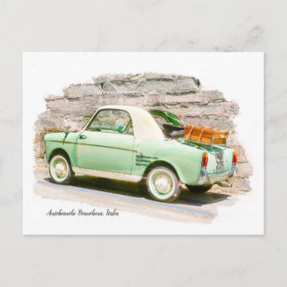 Cartão Postal Autobianchi Bianchina | Minicarro da Itália