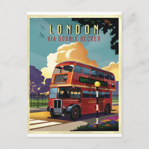 Cartão Postal Autocarro de Londres