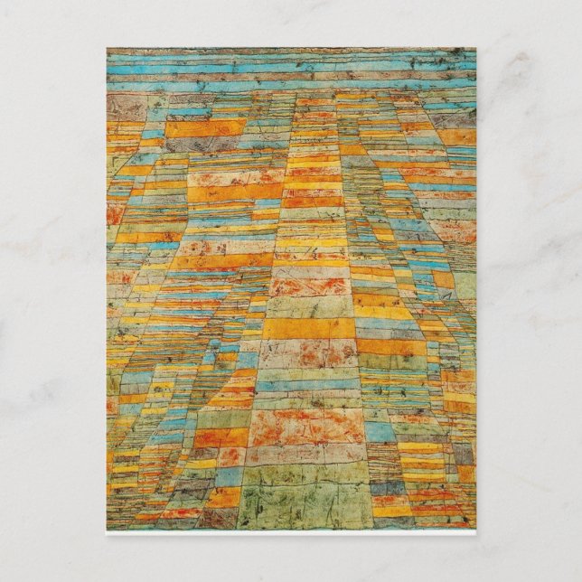 Cartão Postal Autoestrada e passagens por Paul Klee (Frente)