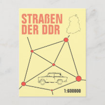 Autokartendesign im DDR Stil
