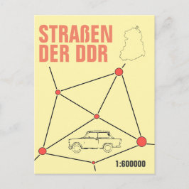 Cartão Postal Autokartendesign im DDR Stil