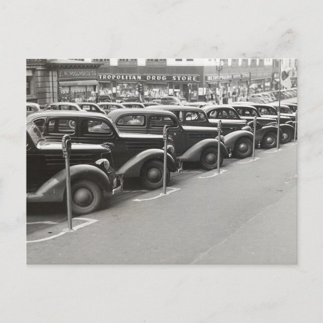 Cartão Postal Automóveis em Omaha, 1938 (Frente)