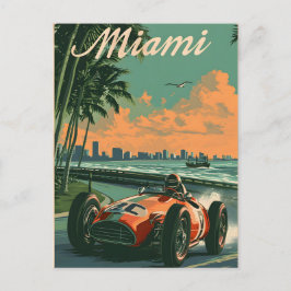 Cartão Postal Automóvel de corrida em Miami