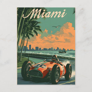 Cartão Postal Automóvel de corrida em Miami