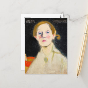 Cartão Postal Autoretrato-Helene por Helene Schjerfbeck