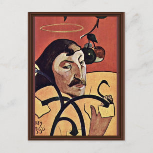 Cartão Postal Autoretrato Simbolista Com Halo Por Gauguin Paul