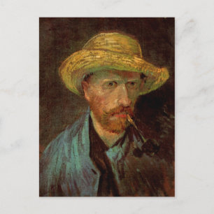 Cartão Postal Autorretrato, Chapéu De Palha & Pipe Van Gogh Bel