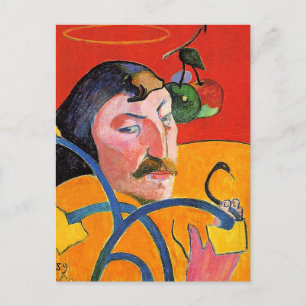 Cartão Postal Autorretrato com Auréola e Serpente