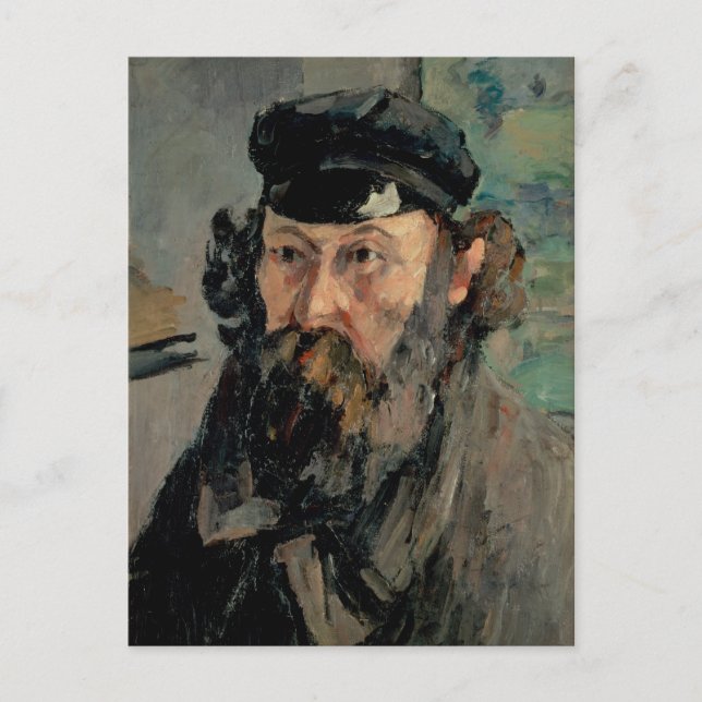 Cartão Postal Autorretrato com Casquette, Paul Cézanne (Frente)