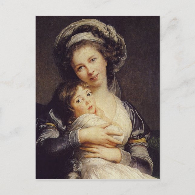 Cartão Postal autorretrato com sua filha (Frente)