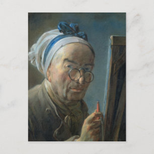 Cartão Postal Autorretrato com um Easel, c.1775-79