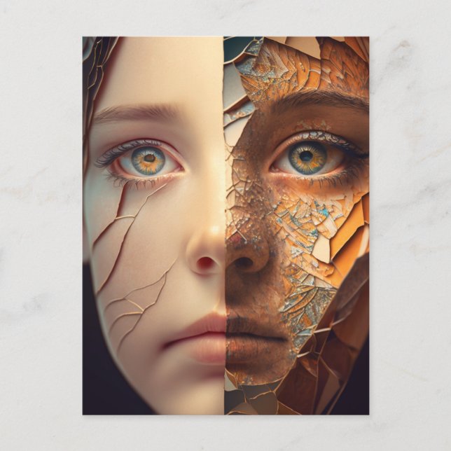 Cartão Postal autorretrato de AI (Frente)