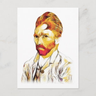 Cartão Postal Autorretrato de Van Gogh com Novo Penteado
