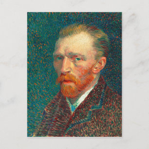 Cartão Postal Autorretrato de Vincent Van Gogh com Terno Arte Fi