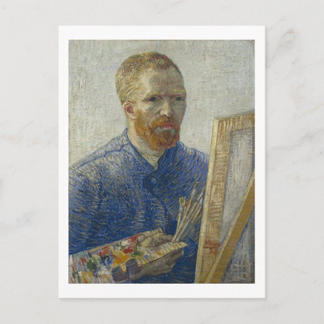 Cartão Postal Autorretrato na frente de Easel, Van Gogh Belas Ar (Frente)