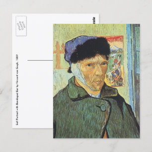 Cartão Postal Autorretrato, Orelha Bandada de Vincent van Gogh