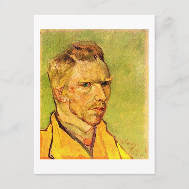 Cartão Postal Autorretrato para o amigo Laval, Van Gogh Fine Art (Frente)