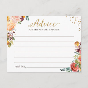 Cartão Postal Autumn Burgundy Palavras Douradas Florais do Cartã