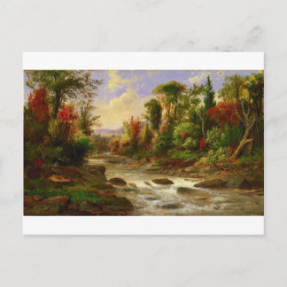 Cartão Postal Autumn Fall Forest River Robert Duncanson Destino