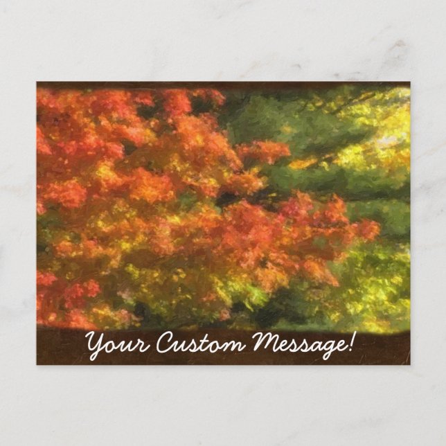 Cartão Postal Autumn Folhas 7 (Frente)