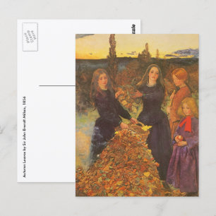 Cartão Postal Autumn Leaves por Sir John Everett Millais