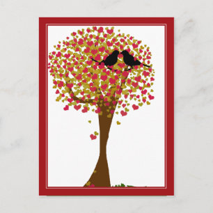 Cartão Postal Autumn Love Birds