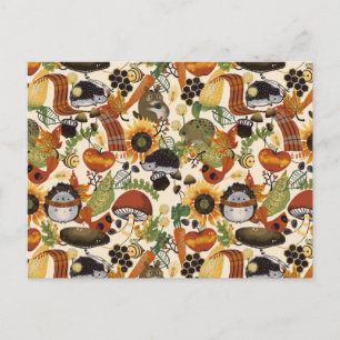 Cartão Postal Autumn Medley Pattern