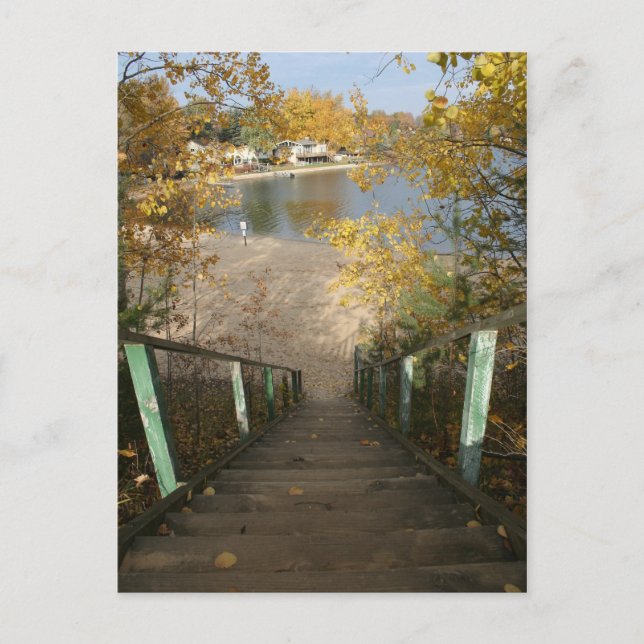 Cartão Postal Autumn Staircase (Frente)