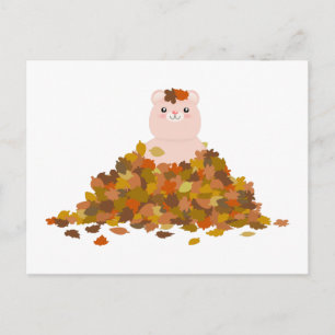 Cartão Postal Autumn Teddybear
