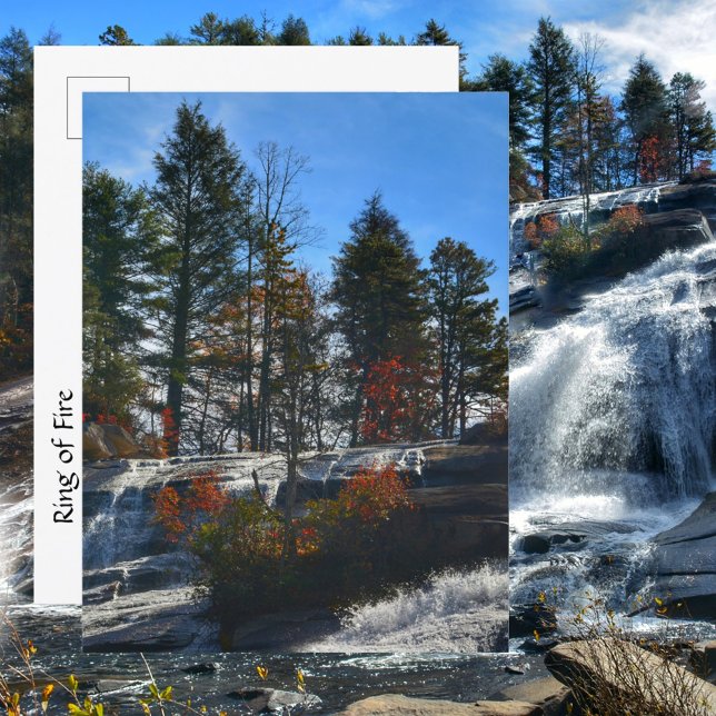 Cartão Postal Autumn Waterfall High Falls Fotografia NC (Criador carregado)