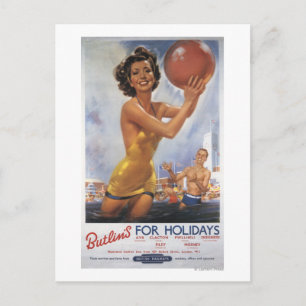 Cartão Postal Ava Gardner - Campos de Butlin