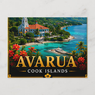 Cartão Postal 📍 Avarua Ilhas Cook Viagem Lembrança Primeira Vis