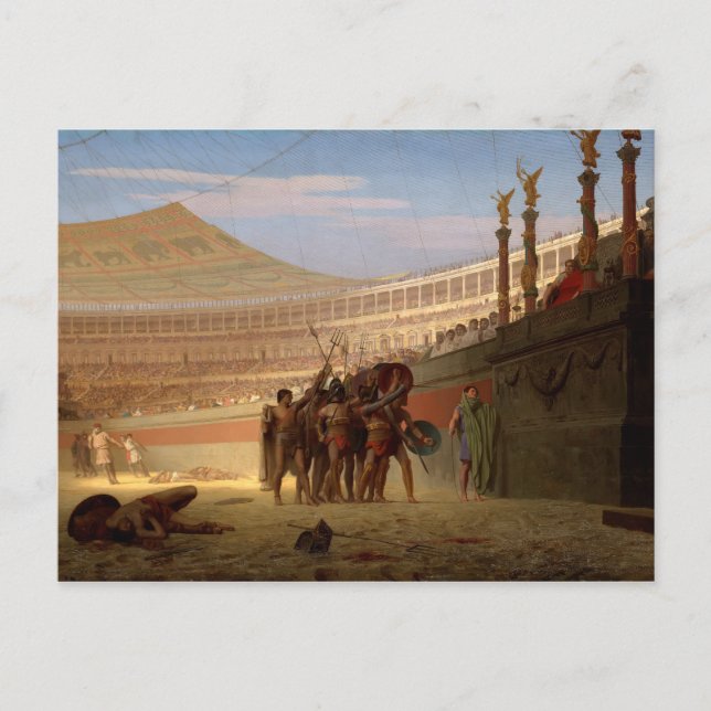 Cartão Postal Ave César Nós que estamos prestes a morrer. (Frente)